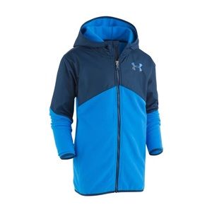 Under Armour North Rim Microfleece Jacket Blue Windbreaker Fleece Youth Size L